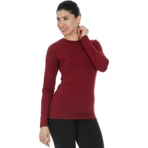 imageThermajane Long Sleeve Thermal Shirts for Women Cold Weather Womens Thermal Underwear Tops Base Layer Women ThermalRed
