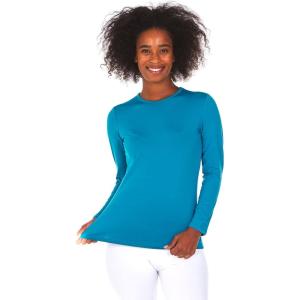 imageThermajane Long Sleeve Thermal Shirts for Women Cold Weather Womens Thermal Underwear Tops Base Layer Women ThermalTeal