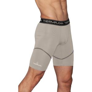 imageThermajohn Compression Shorts Men Spandex Athletic Underwear Mens Running ShortsSteel Grey
