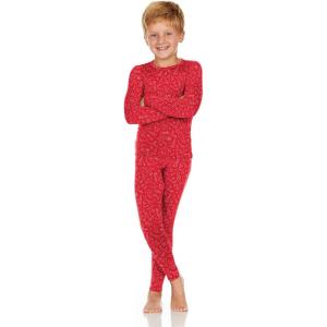 imageThermajohn Thermal Underwear for Kids Boys Thermal Underwear Set  Kids Base Layers for Skiing  Long Johns for Boys KidsChristmas Print