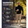 imageThermajohn Black Mens Turtleneck Long Sleeve Shirts Slim Fit Thermal M