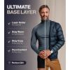 imageThermajohn Black Mens Turtleneck Long Sleeve Shirts Slim Fit Thermal XL