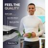 imageThermajohn Black Thermal Long Sleeve Mock Turtle Neck Shirts for Men M