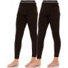 imageThermajohn Thermal Underwear Set for Boys  Kids Base Layers for Skiing  Long JohnsBlack and Black