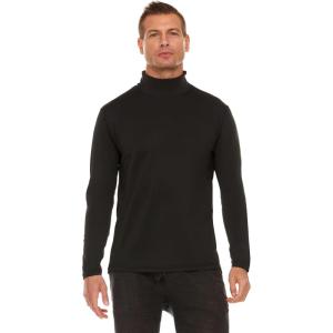 imageThermajohn Black Mens Turtleneck Long Sleeve Shirts Slim Fit Thermal M