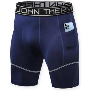 imageThermajohn Compression Shorts Men Spandex Athletic Underwear Mens Running ShortsNavy