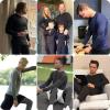 imageThermajohn Long Johns V and Crew Set Size XL Charcoal ampamp Black