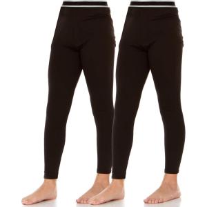 imageThermajohn Thermal Underwear for Kids Boys Thermal Underwear Set Base Layers for Skiing Long Johns for Boys KidsBlack and Black