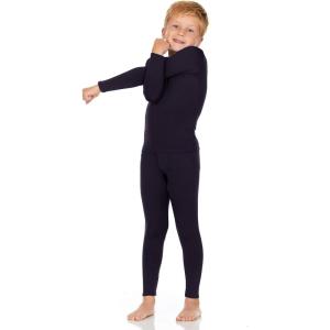 imageThermajohn Thermal Underwear for Kids Boys Thermal Underwear Set Base Layers for Skiing Long Johns for Boys KidsNavy