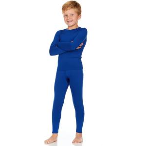 imageThermajohn Thermal Underwear for Kids Boys Thermal Underwear Set Base Layers for Skiing Long Johns for Boys KidsRoyal Blue