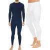 imageThermajohn Long Johns Set  Bottoms Size XS Navy Set White Bottoms