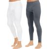imageThermajohn 2 Pack Long Johns for Men Size XS White ampamp Charcoal