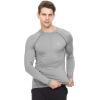 image:imageThermajohn Men Long Sleeve Compression Shirt Cool Dry Baselayer Athletic Workout Shirts for Running and WorkoutLight Steel Grey