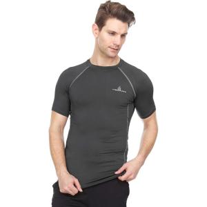 image:imageThermajohn Men Short Sleeve Compression Shirt Cool Dry Baselayer Athletic Workout Shirts for Running and WorkoutSlate