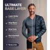image:imageThermajohn Thermal Shirts for Men V Neck Long Sleeve Thermal Compression Shirts for Men Base Layer Cold Weather Black 2XLarge