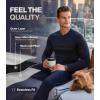 image:imageThermajohn Thermal Shirts for Men V Neck Long Sleeve Thermal Compression Shirts for Men Base Layer Cold Weather Black 2XLarge