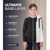 image:imageThermajohn Thermal Underwear for Kids Boys Thermal Underwear Set Base Layers for Skiing Long Johns for Boys Kids Charcoal XLarge