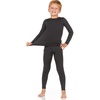 image:imageThermajohn Thermal Underwear for Kids Boys Thermal Underwear Set Base Layers for Skiing Long Johns for Boys Kids Charcoal XLarge