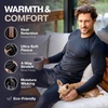 image:imageThermajohn Long Johns Thermal Underwear for Men V Neck Fleece Lined Base Layer Set for Cold Weather 2XLarge Black