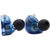 imageLinsoul KZ ZS10 Pro 4BA1DD 5 Driver in Ear Monitor HiFi Wired Earbuds Gaming Earbuds Hybrid IEM Earphones with Stainless Steel Faceplate Detachable Cable for MusicianWithout Mic BlackGlare Blue