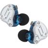 imageLinsoul KZ ZS10 Pro 4BA1DD 5 Driver in Ear Monitor HiFi Wired Earbuds Gaming Earbuds Hybrid IEM Earphones with Stainless Steel Faceplate Detachable Cable for MusicianWithout Mic BlackBlue