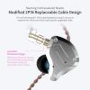 imageLinsoul KZ ZS10 Pro 4BA1DD 5 Driver in Ear Monitor HiFi Wired Earbuds Gaming Earbuds Hybrid IEM Earphones with Stainless Steel Faceplate Detachable Cable for MusicianWithout Mic BlackBlue