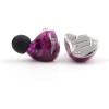 imageLinsoul KZ ZS10 Pro 4BA1DD 5 Driver in Ear Monitor HiFi Wired Earbuds Gaming Earbuds Hybrid IEM Earphones with Stainless Steel Faceplate Detachable Cable for MusicianWithout Mic BlackPurple