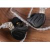 imageLinsoul KZ Zax 1DD7BA Hybrid Driver HiFi inEar Earphones with Zin Alloy Shell Detachable 2 Pin 075mm OFC Cable Without Mic BlackBlack