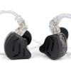imageLinsoul KZ Zax 1DD7BA Hybrid Driver HiFi inEar Earphones with Zin Alloy Shell Detachable 2 Pin 075mm OFC Cable Without Mic BlackBlack
