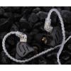 imageLinsoul KZ Zax 1DD7BA Hybrid Driver HiFi inEar Earphones with Zin Alloy Shell Detachable 2 Pin 075mm OFC Cable Without Mic BlackBlack