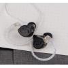 imageLinsoul KZ Zax 1DD7BA Hybrid Driver HiFi inEar Earphones with Zin Alloy Shell Detachable 2 Pin 075mm OFC Cable Without Mic BlackBlack