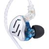 imageLinsoul KZ Zax 1DD7BA Hybrid Driver HiFi inEar Earphones with Zin Alloy Shell Detachable 2 Pin 075mm OFC Cable Without Mic BlackBlue