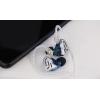 imageLinsoul KZ Zax 1DD7BA Hybrid Driver HiFi inEar Earphones with Zin Alloy Shell Detachable 2 Pin 075mm OFC Cable Without Mic BlackBlue