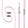 imageLinsoul Tripowin Zonie IEM Cable 16 Core Silver Plated Earphone Upgraded Cords 125m SPC in Ear Monitor Cable for 7hz Zero2 Orchestra Lite Cadenza Hype4 Supermix42pin 078mm 35mmMossPink