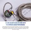 imageLinsoul Tripowin Zonie IEM Cable 2m Long Earbud Cable 16 Core Silver Plated Earphone Cable in Ear Monitor Cable for Kiwi Ears Cadenza Orchestra Lite KE4 Quartet Supermix 4 2Pin GreyGrey