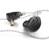 imageLinsoul KZ Zax 1DD7BA Hybrid Driver HiFi inEar Earphones with Zin Alloy Shell Detachable 2 Pin 075mm OFC Cable Without Mic BlackBlack
