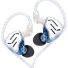 imageLinsoul KZ Zax 1DD7BA Hybrid Driver HiFi inEar Earphones with Zin Alloy Shell Detachable 2 Pin 075mm OFC Cable Without Mic BlackBlue