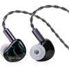imageLinsoul Kiwi Ears Cadenza 10mm Beryllium Dynamic Driver IEM 3D Printed with Detachable Interchangeable Plug 078 2pin 35mm IEM Cable for Musician Audiophile BlueGreen