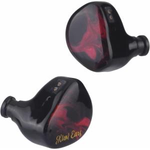 imageLinsoul Kiwi Ears Cadenza 10mm Beryllium Dynamic Driver IEM 3D Printed with Detachable Interchangeable Plug 078 2pin 35mm IEM Cable for Musician Audiophile BlueRed