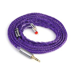 imageLinsoul Tripowin Zonie IEM Cable 16 Core Silver Plated Earphone Upgraded Cords 125m SPC in Ear Monitor Cable for 7hz Zero2 Orchestra Lite Cadenza Hype4 Supermix42pin 078mm 35mmMossViolet
