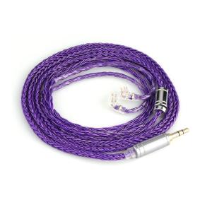 imageLinsoul Tripowin Zonie IEM Cable 16 Core Silver Plated Earphone Upgraded Cords 125m SPC in Ear Monitor Cable for ZS10 PRO 2 AS10 PRO ZSN PRO X Waner SIMGOT EM6LRecessed 2pin 35mmGreyViolet