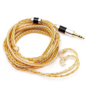 imageLinsoul Tripowin Zonie IEM Cable 16 Core Silver Plated Earphone Upgraded Cords 125m SPC in Ear Monitor Cable for ZS10 PRO 2 AS10 PRO ZSN PRO X Waner SIMGOT EM6LRecessed 2pin 35mmGreyGold