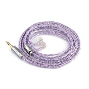 imageLinsoul Tripowin Zonie IEM Cable 16 Core Silver Plated Earphone Upgraded Cords 125m SPC in Ear Monitor Cable for ZS10 PRO 2 AS10 PRO ZSN PRO X Waner SIMGOT EM6LRecessed 2pin 35mmGreyLavender