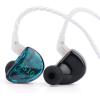 imageLinsoul KZ AS10 5BA HiFi Stereo inEar Earphone High Resolution Earbud Headphone with 075mm 2 pin Cable Five Balanced Armature Drivers Noise CancellingWithout Mic BlackCyan