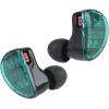 imageLinsoul KZ AS10 5BA HiFi Stereo inEar Earphone High Resolution Earbud Headphone with 075mm 2 pin Cable Five Balanced Armature Drivers Noise CancellingWithout Mic BlackCyan