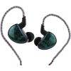 imageLinsoul KZ AS10 5BA HiFi Stereo inEar Earphone High Resolution Earbud Headphone with 075mm 2 pin Cable Five Balanced Armature Drivers Noise CancellingWithout Mic BlackCyan