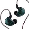 imageLinsoul KZ AS10 5BA HiFi Stereo inEar Earphone High Resolution Earbud Headphone with 075mm 2 pin Cable Five Balanced Armature Drivers Noise CancellingWithout Mic BlackCyan