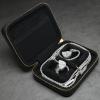 imageLinsoul TANGZU Leather Earphone Case WaterResistant Portable Earbuds Carrying Case Dustproof Storage Bag for IEMs Audio Accessories Eartips and Cables