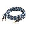 imageLinsoul Tripowin GranVia Upgraded OFC Headphone Replacement Cable Dual 35mm Connector to 35mm Stereo Headphone Cable for HE4XXHE400iHE400seGoldplanarFocal ELEGIABlack 15mBlue
