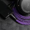 imageLinsoul Tripowin GranVia Upgraded OFC Headphone Replacement Cable Dual 35mm Connector to 35mm Stereo Headphone Cable for HE4XXHE400iHE400seGoldplanarFocal ELEGIABlack 15mPurple